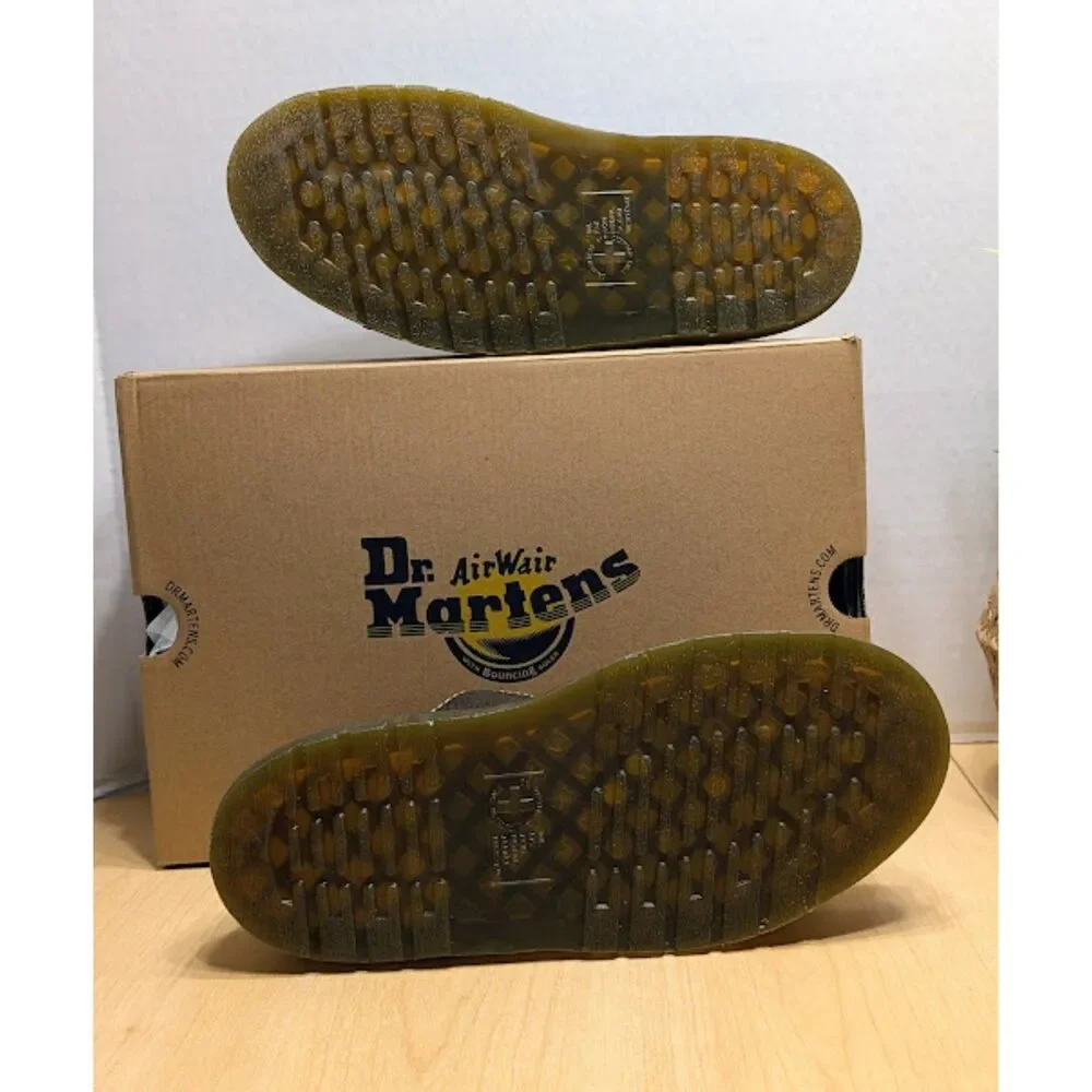 Dr. Martens Kelp Brown Maxxy Slide AR Rogue Leather Unisex Sandals UK 8 NIB